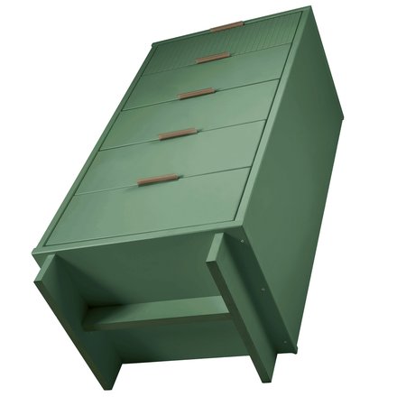 Manhattan Comfort Granville Tall 23.62 Narrow Dresser in Sage Green DR-5003